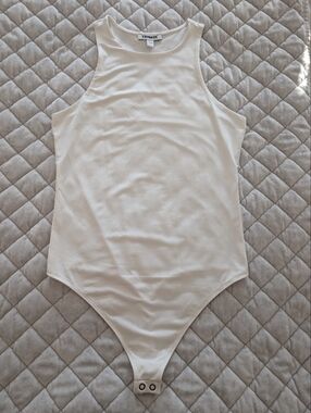 Like New Express Bodysuit, Sleeveless, Tank, White, Size medium